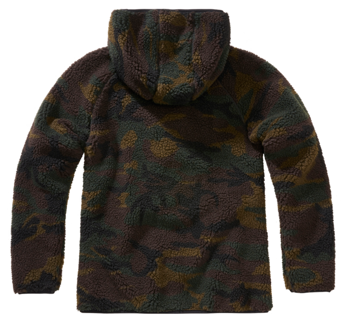 Brandit Teddyfleece яке дамско с качулка, горски камуфлаж