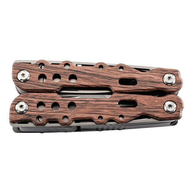 Herbertz многофункционален инструмент Holzoptik, 11 функции, дърво поглед, калъф