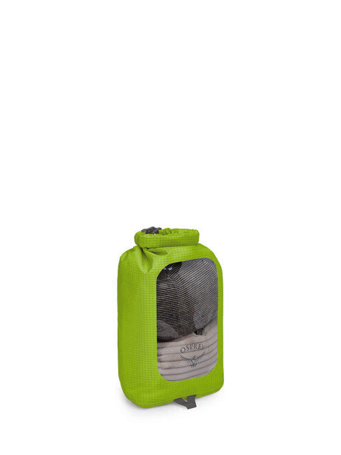 OSPREY DRY SACK 6 непромокаем вак с прозорец, лимонено зелен