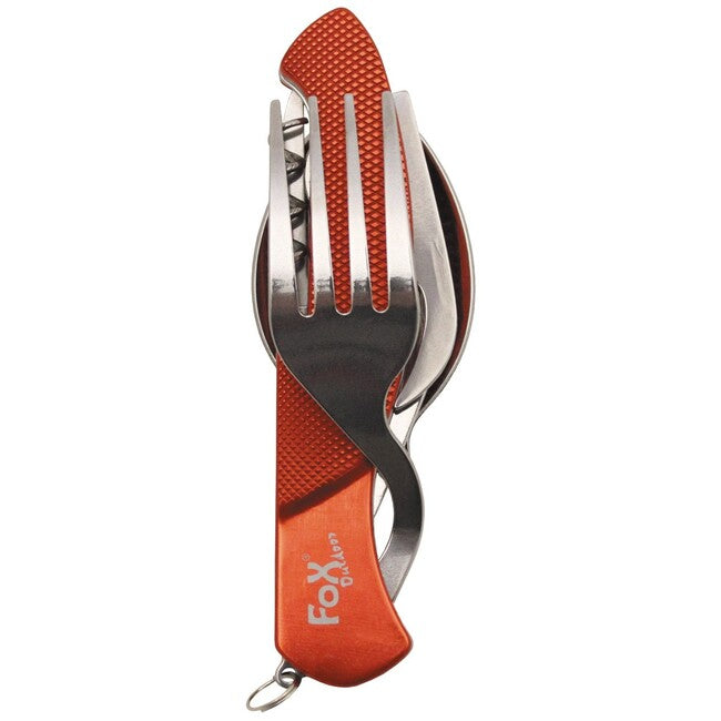 Fox Outdoor Комплект джобни ножове 6 в 1, разделяем, червен