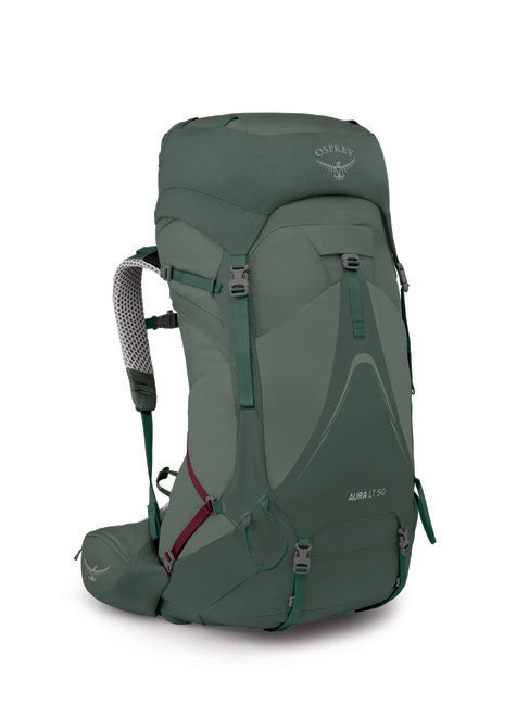 OSPREY AURA AG LT 50 туристическа раница, кошерет/darjeeling пролетен зелен