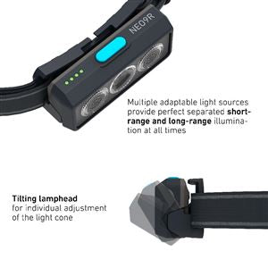 LEDLENSER NEO9R фенер за глава, черно-сива