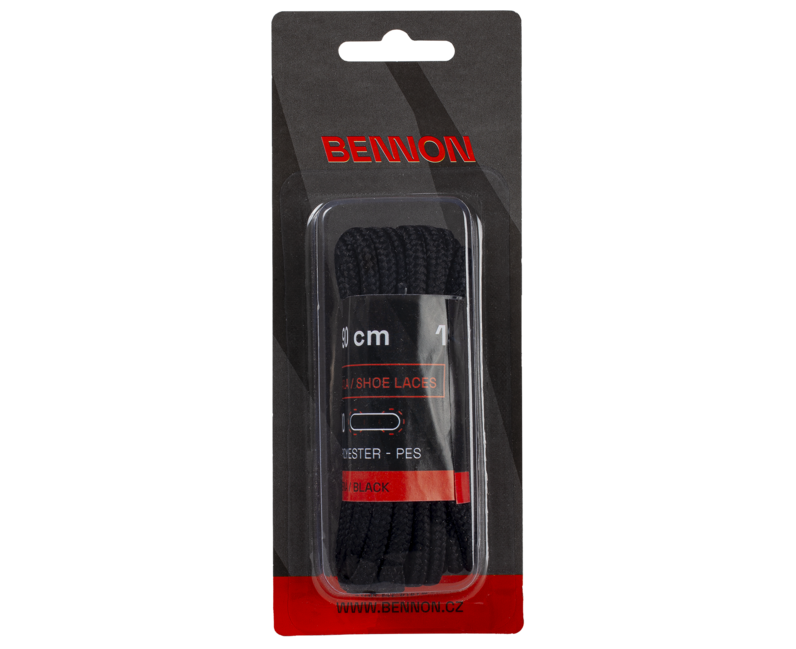 BENNON Laces черно Box шнурки за обувки 190 см