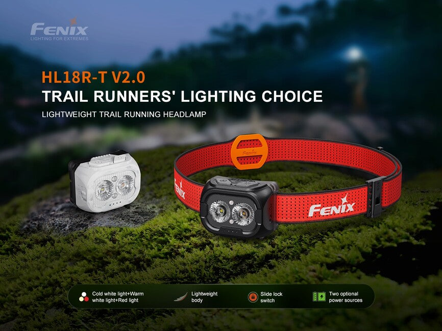 Fenix HL18R-T V2.0 еденична фенер за глава, бяла