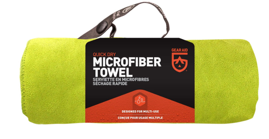 GearAid Microfiber Towel кърпи за ръце от микрофибър с антимикробна обработка, навибор зелена, 50 x 100 см