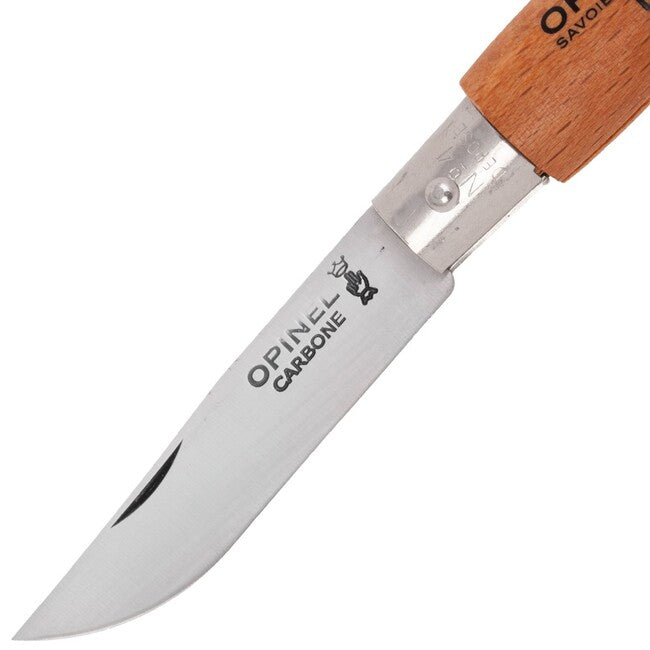 Opinel N°04 сгъваемо острие Carbon Beech, кафяво