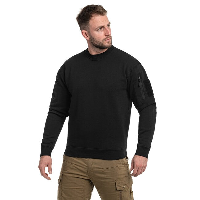 Mil-Tec Tactical round neck sweatshirt, black
