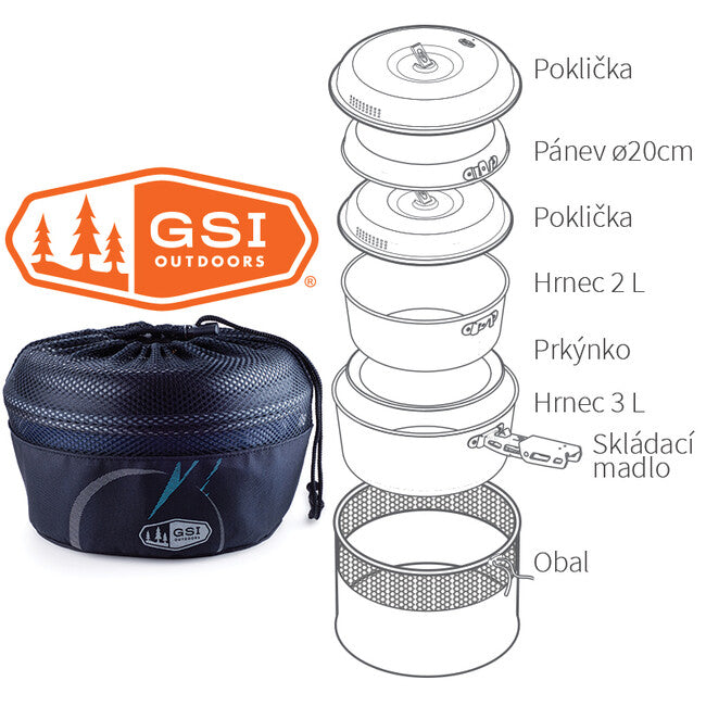GSI Outdoors Bugaboo Base Camper готварски комплект за кемпуване 2+3 л