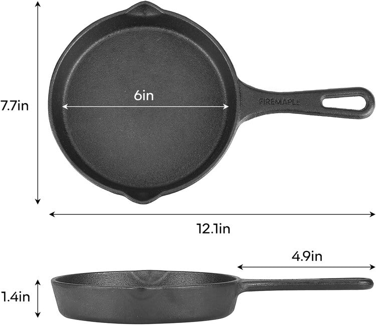 Fire Maple Blackhawk чугунен тиган, диаметър 20 см