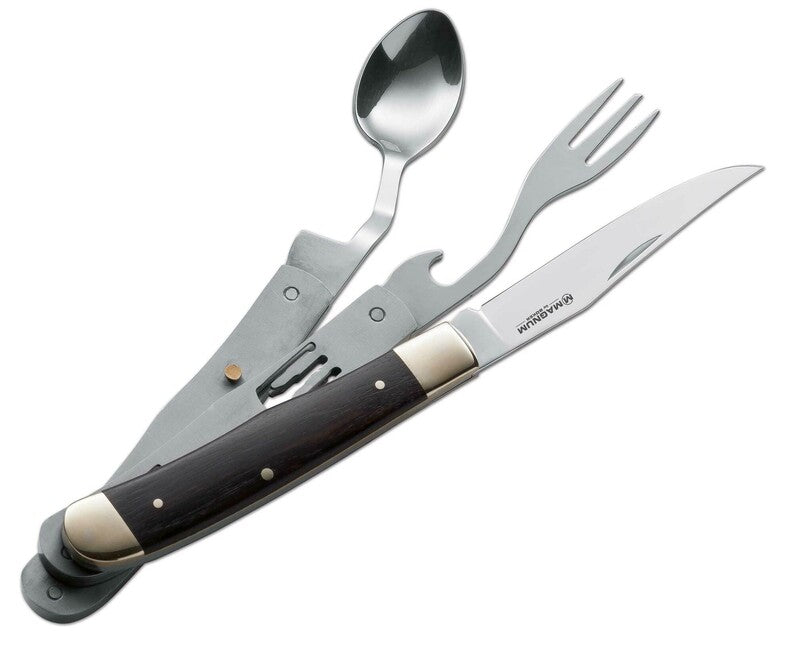 BÖKER® Magnum Bon Appetite сгъваемо кампингско прибори, дърво Pakka