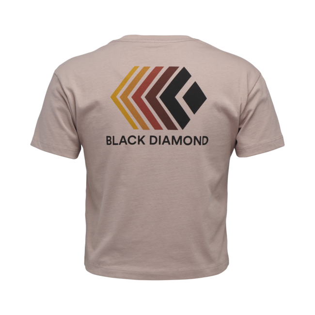 Black Diamond Faded crop тениска дамски с кратък ръкав, светлолилава