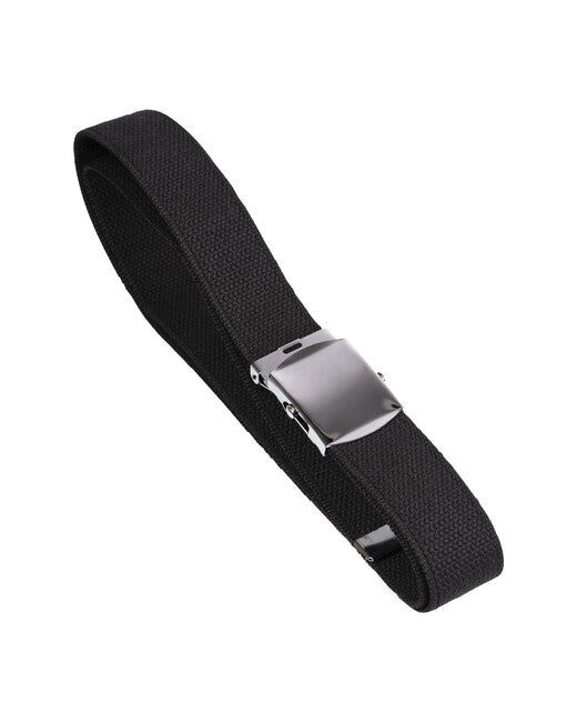 Mil-Tec мъжки колан US панталонен със сребърна тока, ширина 38mm, черен