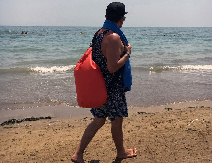 BasicNature 500D водонепроницаем раница 35 L, червена