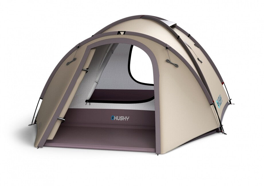 Husky Bizon 3 Plus семейна трекинг палатка за 3 души, light brown