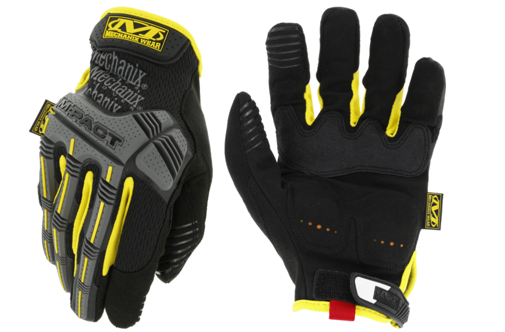 Mechanix M-Pact работни ръкавици, черни/жълти