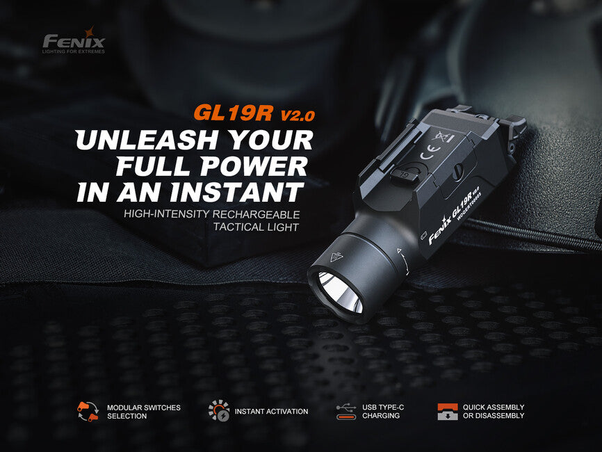 Fenix GL19R V2.0 ръчно фенер с цип