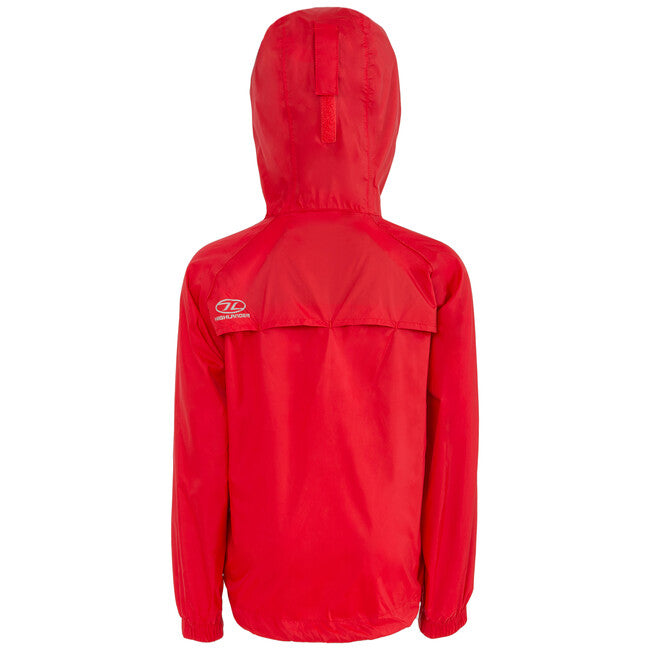 Highlander Stow и Go Kids непромокаем плащ за деца, червен