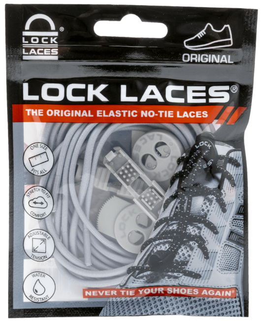 Lock Laces шнура за обувки, сива