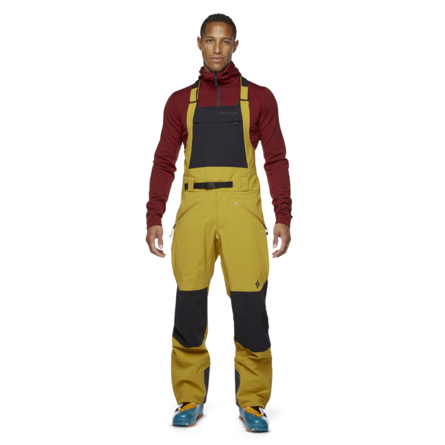Black Diamond Recon Stretch Bibs панталон мъжки с тракми, кехлибар-черно