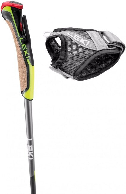 LEKI Speed Pacer Lite Nordic Walking палици, тъмносиня-тъмна металическа-светлосива-неонова жълта