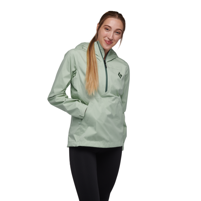 Black Diamond Stormline Stretch анорак непромокаемо яке, дамски, пенна зелена