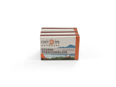 Origin Outdoors вятър- и водоустойчиви кибрити, 3x20 бр.