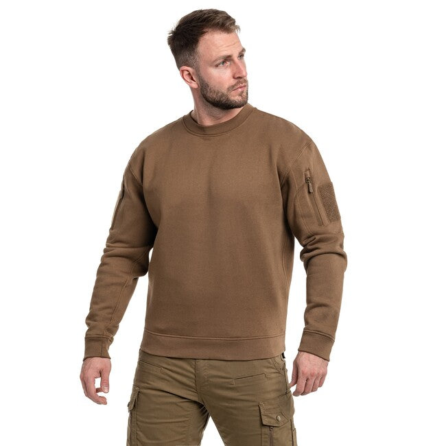 Mil-Tec Tactical φούτερ με στρογγυλό λαιμό, dark coyote