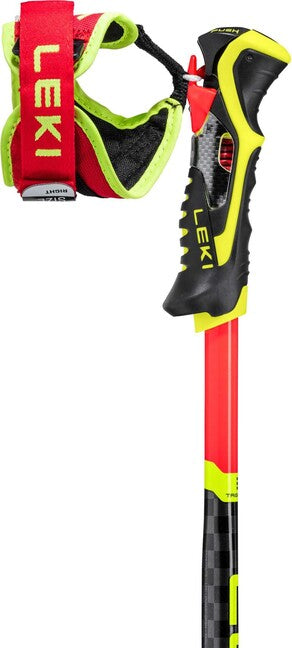 LEKI WCR TBS SL 3D спускащи се ски палки, светлочервена/черна/неонова жълта