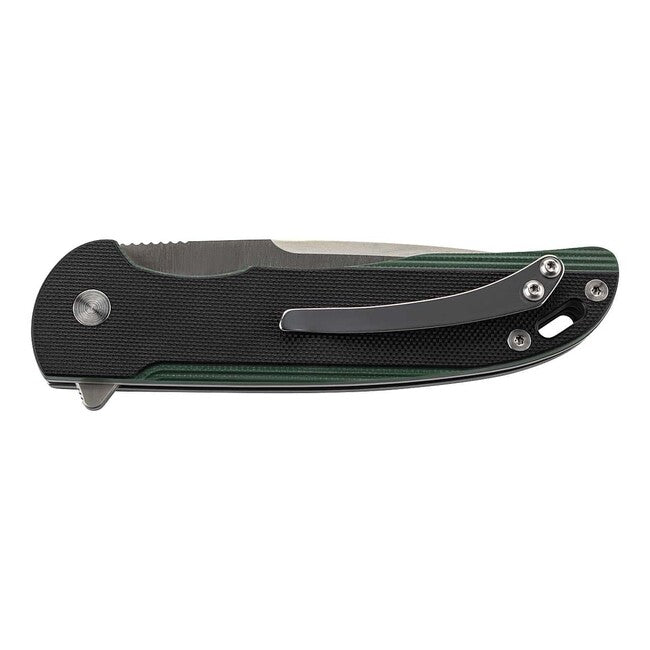 Herbertz джобен нож с една ръка Einhandmesser 9 cm, черно-зелен, G10
