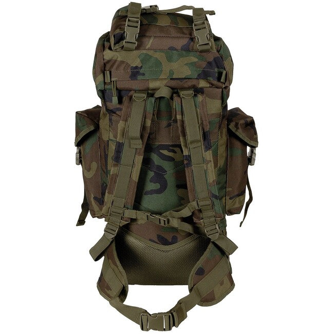 MFH MOLLE раница 65L, алуминиев прът, горски камуфлаж