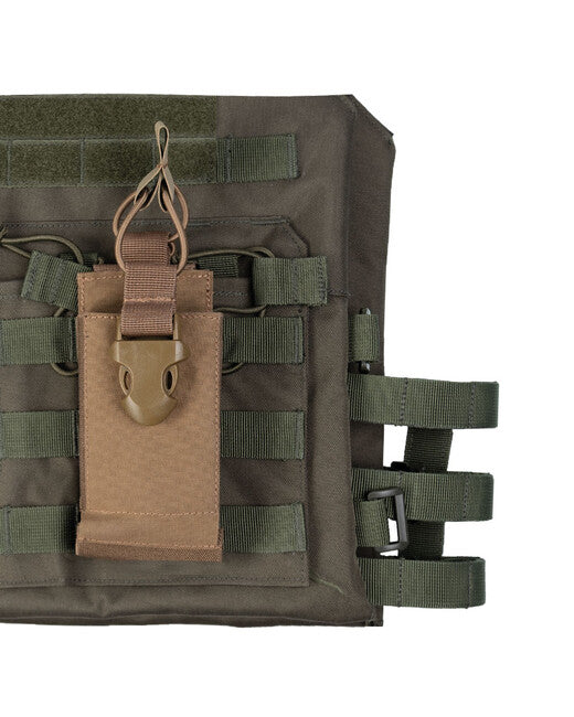 Mil-Tec MOLLE калъф за радиостанция отворен, койотово кафяв