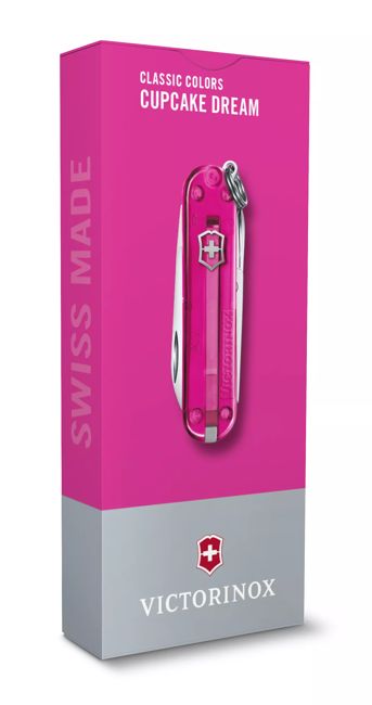 Victorinox Classic SD джобен нож Transparent, розова