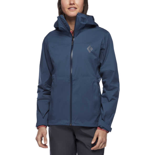 Black Diamond Stormline Stretch Rain Shell непромокаемо яке дамски, мастиленосиньо