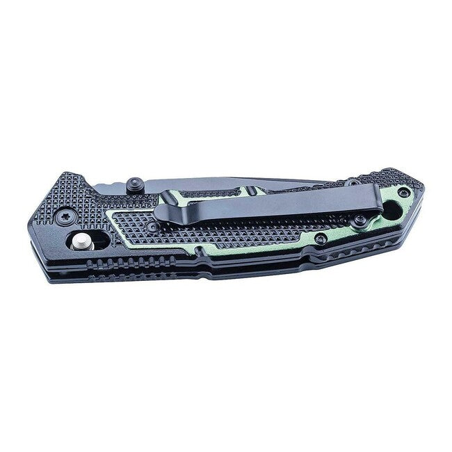 Herbertz Axis Lock джобен нож с една ръка 9,4cm, алуминий, черно-зелена