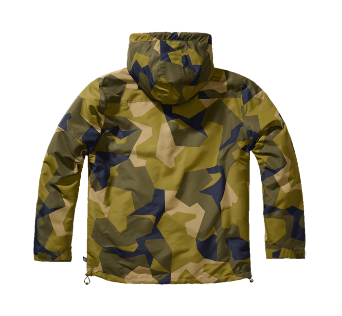 Brandit Frontzip Windbreaker яке, шведски камо