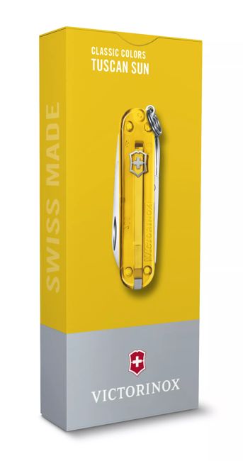 Victorinox Classic SD джобен нож Transparent, жълт