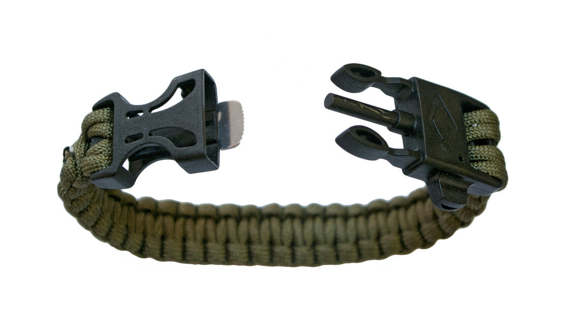 Origin Outdoors Paracord Bracelet гривна за оцеляване със сигнална píšťalka и огнива стомана