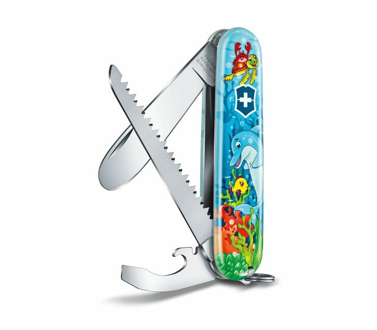 Victorinox My First Animal Edition многофункционален нож за деца, мотив с делфин, 9 функции