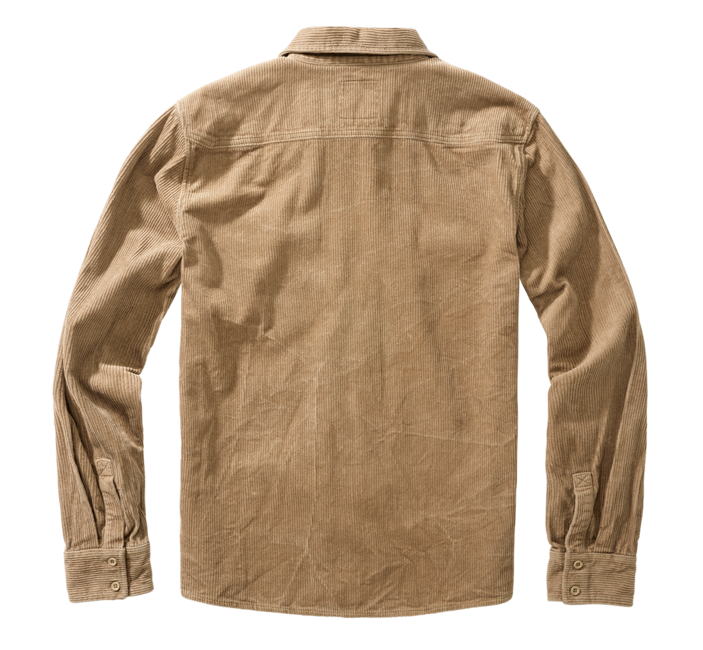 Brandit Corduroy Classic риза с дълги ръкави, камилско