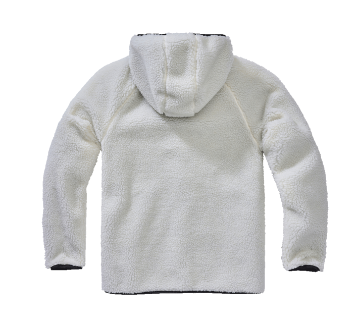 Brandit Worker яке флисов суитшърт с качулка Teddyfleece, бяло