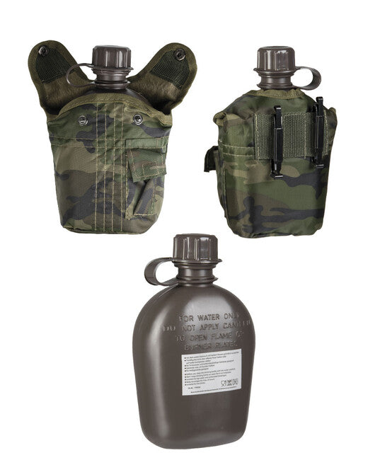 Mil-Tec US IMPORT полева бутилка 1l с калъф, горска