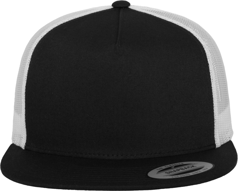 Brandit Classic Trucker 2-Tone шапка с прав козирок, черна-бяла