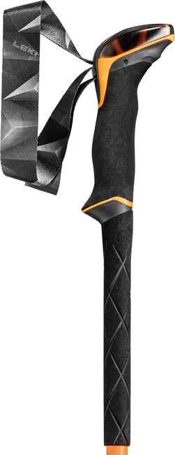 LEKI Sherpa Lite туристически пръти, неонова оранжево-черна-деним синьо, 100 - 135 cm