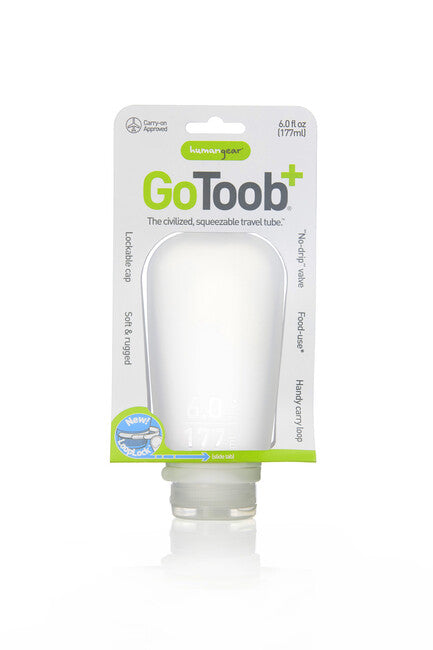 Humangear GoToob+ силиконова пътна бутилка/съд, 177 ml, прозрачна