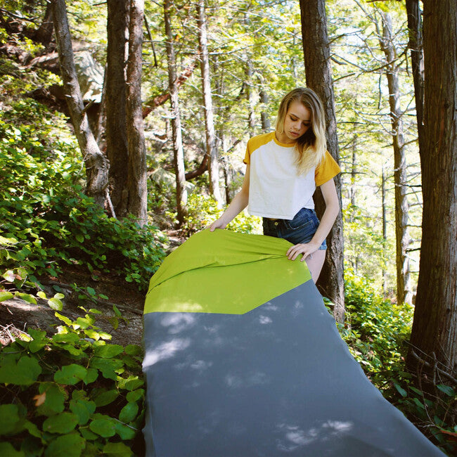 Klymit Luxe V Sheet XL защитен калъф за спален килим, зелено-сив