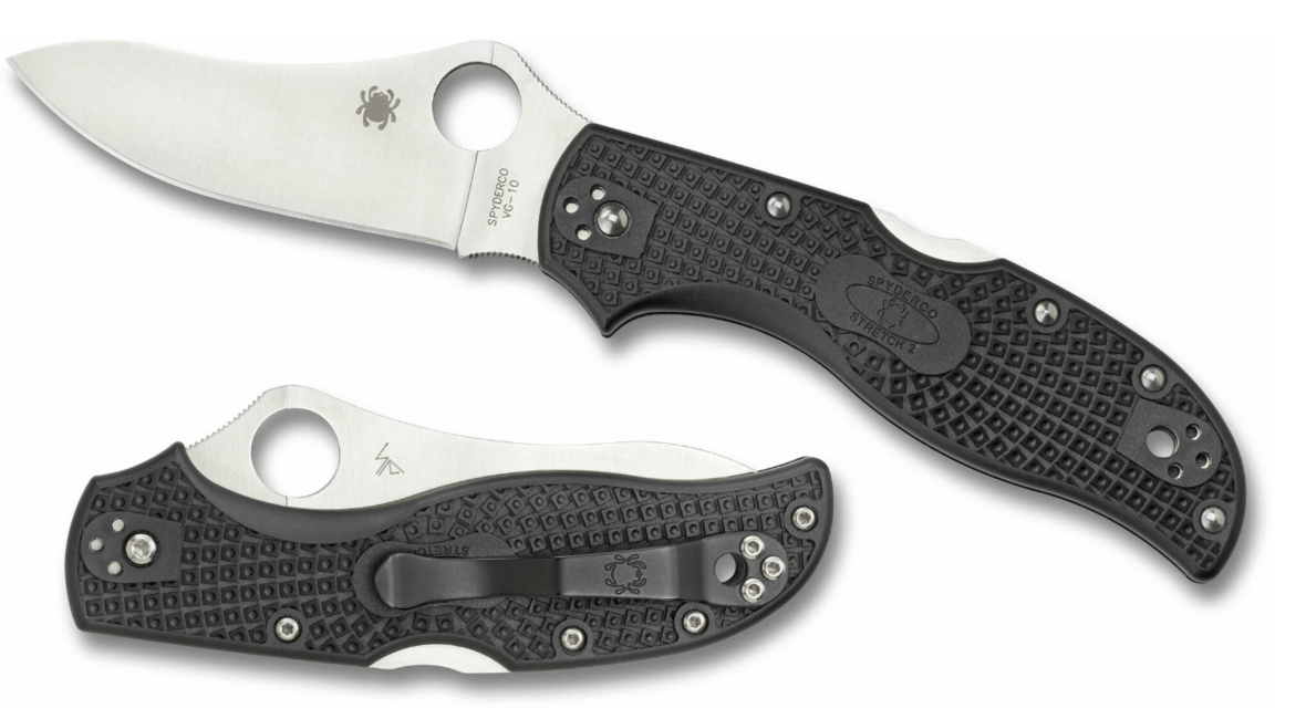 Spyderco Stretch 2 Lightweight джобен нож FRN, черен, 8,7 см