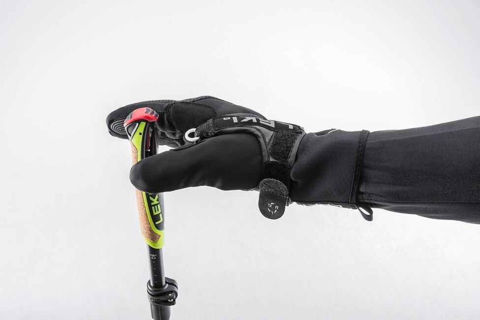 LEKI XTA 6.5 Vario Ski Poles, Black-White-Neon Yellow, 145-165 cm