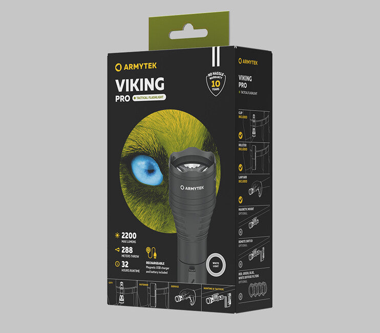 ArmyTek Viking Pro джобен фенер бяло LED захранване от акумулатор 2050 lm, 136 g