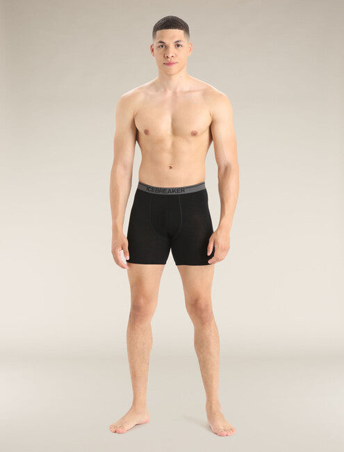 Icebreaker Anatomica мъжки дълги боксерки, черни