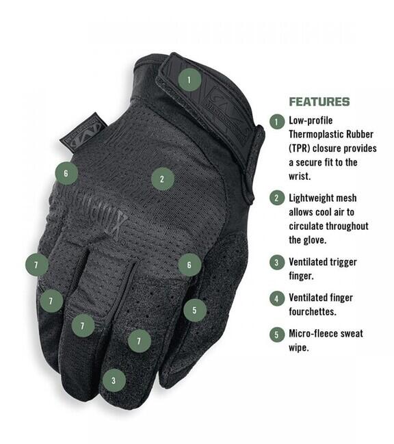 Mechanix Wear Vent Specialty ръкавици, черни